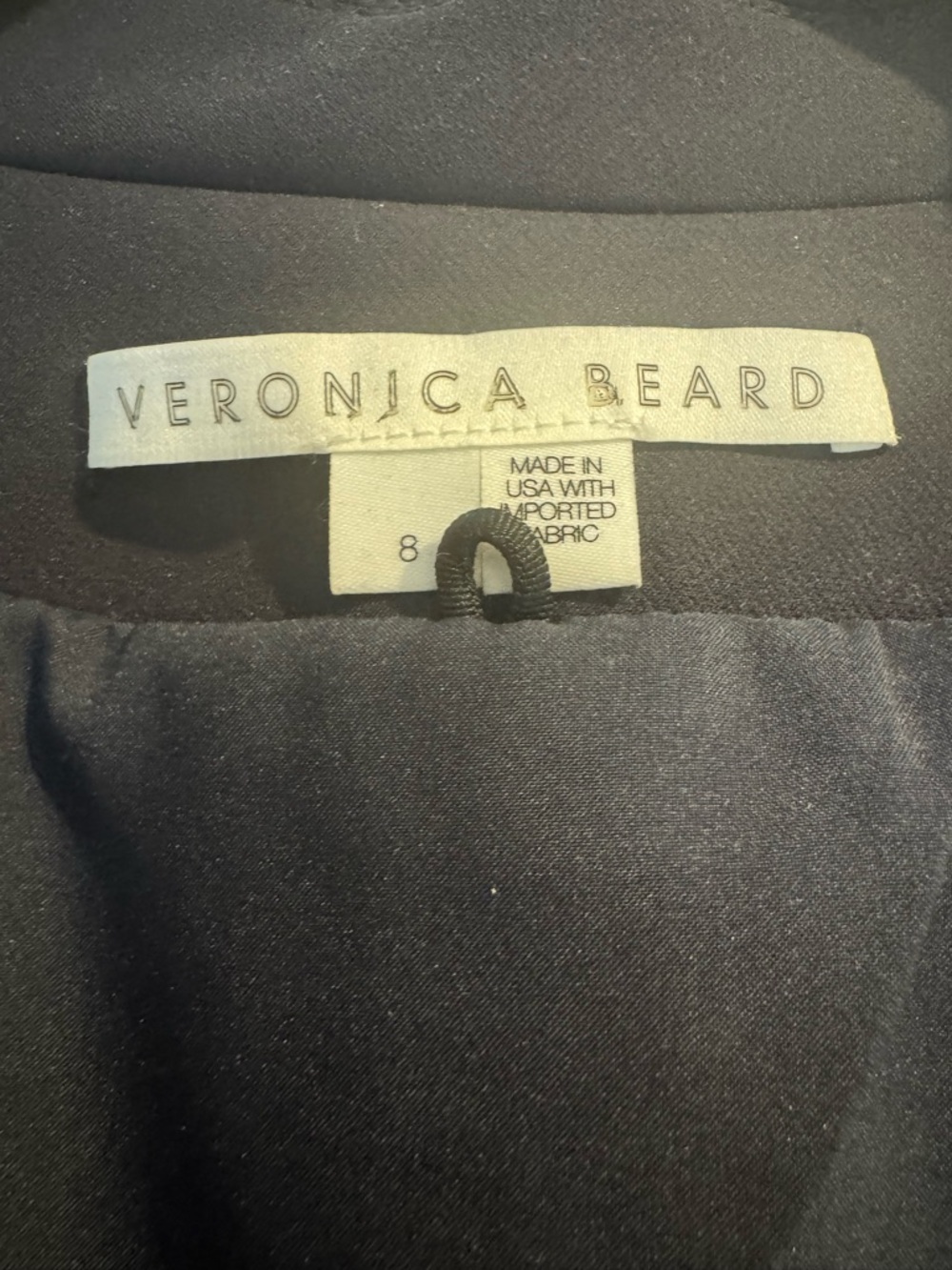 Veronica Beard Navy Scuba Tailored Blazer - Picture 4 of 5